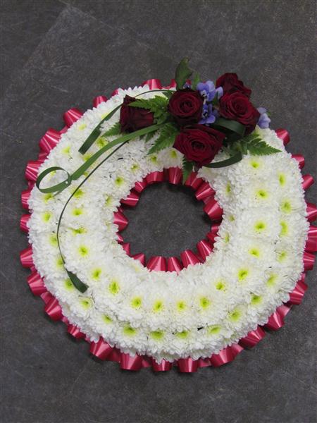 Based Funeral Wreath - Funeral Flowers Sheffield