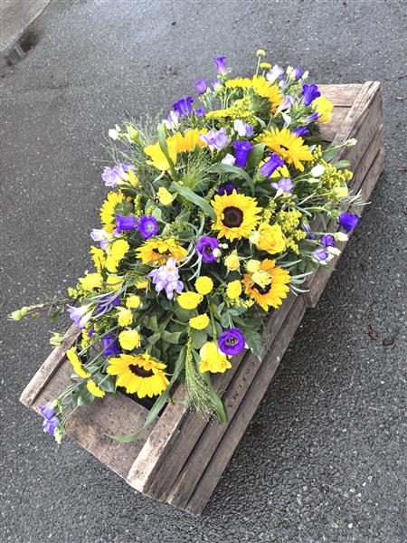 Vibrance Coffin Top Funeral Flowers Sheffield 